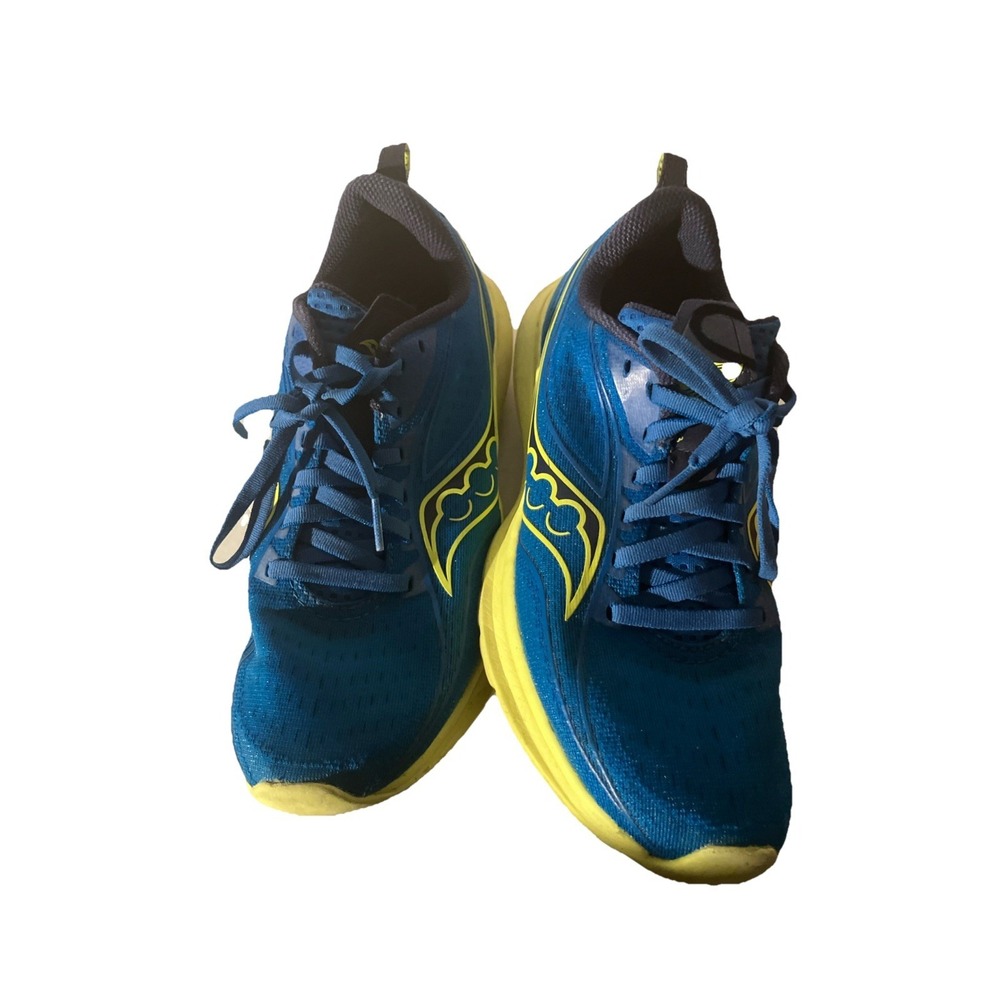 Saucony Women's Kinvara 13 Sneakers, Blue/Yellow, US 8 USED